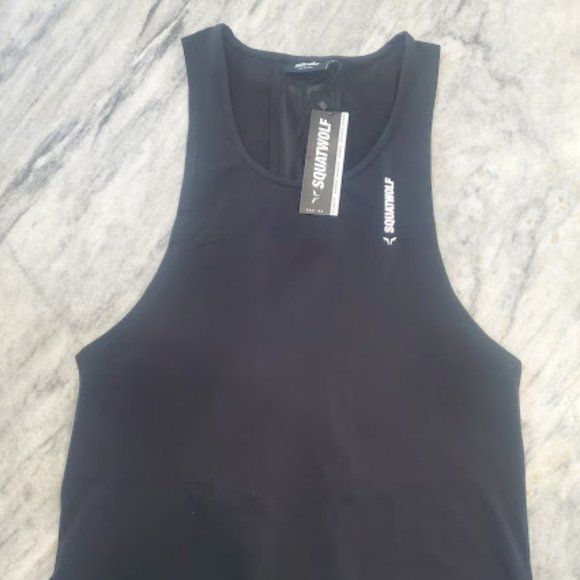 Squat Wolf Black Tank Top - Picture 2 of 2